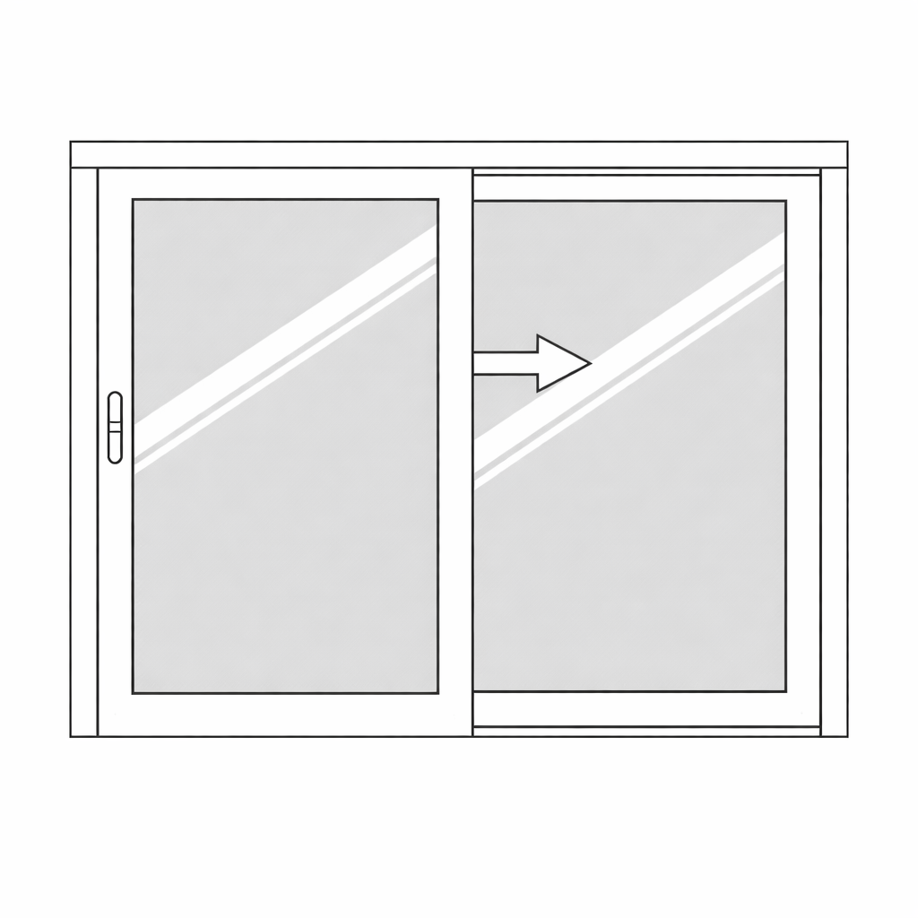 Dubbele deur met glas